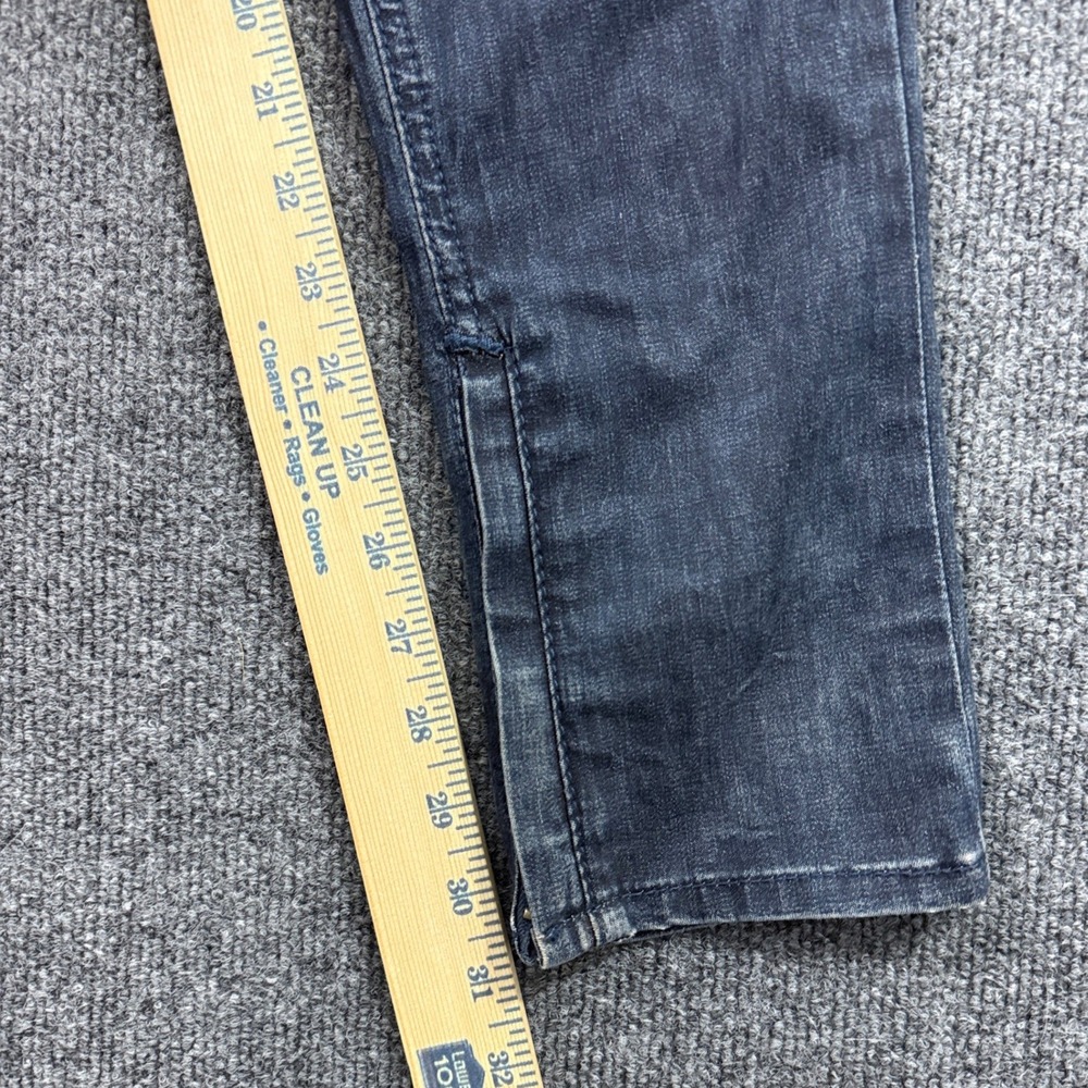 Affliction Raquel Moto Jeans Womens 28 Blue Distressed Ribbed Ankle Zip 111SK084 - Picture 13 of 15